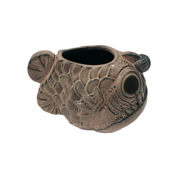 Tiki Farm Angler Fish Mug- Hau'oli Na Maka - Stoney Teal - Tiki Mug - Picture 3 of 11